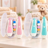 Premium 6-in-1 Baby Electric Nail Trimmer Kit – Safe, Silent & Gentle Automatic Nail Clipper for Newborns, Toddlers & Adults (Random Color)