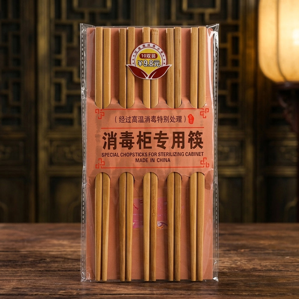 Wooden Chopsticks - Kitchen Accessory Designed For Food Preparation And Daily Cooking Routine - Pack of 10