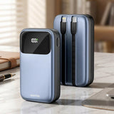 HOTTU HT09 Mini Surge Power Bank – 10000mAh, 22.5W Fast Charging & Built-in Cables