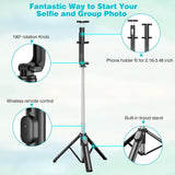 R1S Premium 3-in-1 Extendable Selfie Stick Tripod with Wireless Bluetooth Remote – Portable Phone Stand for TikTok, Vlogging, Live Streaming & Group Selfies | Universal iPhone & Android Holder
