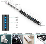 USB Rechargeable Flameless Arc Lighter | Flexible & Windproof Electric Wand Lighter