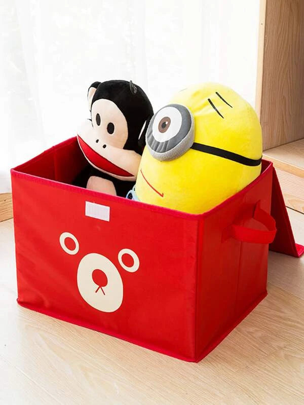 Panda Box - Storage Box - Cartoon Storage Box - Multipurpose Foldable Cube Storage Bin for Kids | Adorable Panda / Animal Design | Toys, Clothes & Books Organizer (Random Color)
