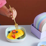 Food Grade Plastic Household Dining Plates | 10 pcs Elliptical Spit Bone Plate Set | Multi-Function & Durable
