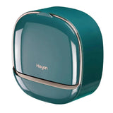 Dark Green | Self-Adhesive Wall-Mounted Luxury Soap Holder with Lid and Drainage Tray