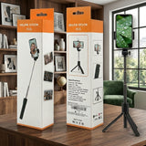 R15 Bluetooth Selfie Stick with Flash Light - Adjustable Tripod