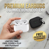Pro 2 Wireless Earbuds with Protective Silicon Cover & Keychain Clip