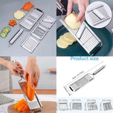 5-in-1 Multi-Functional Vegetable Slicer & Grater – Adjustable Mandoline Cutter