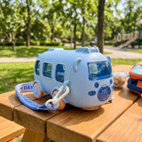 Kids Bus Shaped Water Bottle with Carry Strap - 500ml