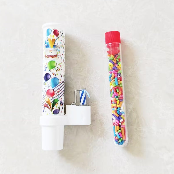 Musical Sprinkle Popper Cake Topper – Surprise Party Decoration