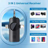 F11 Dual Wireless Lavalier Microphone System with 3-in-1 Universal Receiver