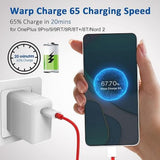 65w Original Oneplus Super Fast Warp Charge (eu Pin) With Usb Type C To Type C Cable