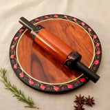 Wooden Rolling Pin and Board Set (Chakla Belan)