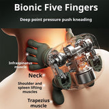 Smart Finger Pressure Neck Massager – Electric Deep Kneading Heated Back & Shoulder Massager | Pain Relief Relaxation Device for Home