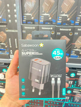 Sabawoon S131 45W GaN Super Fast Charger with Cable