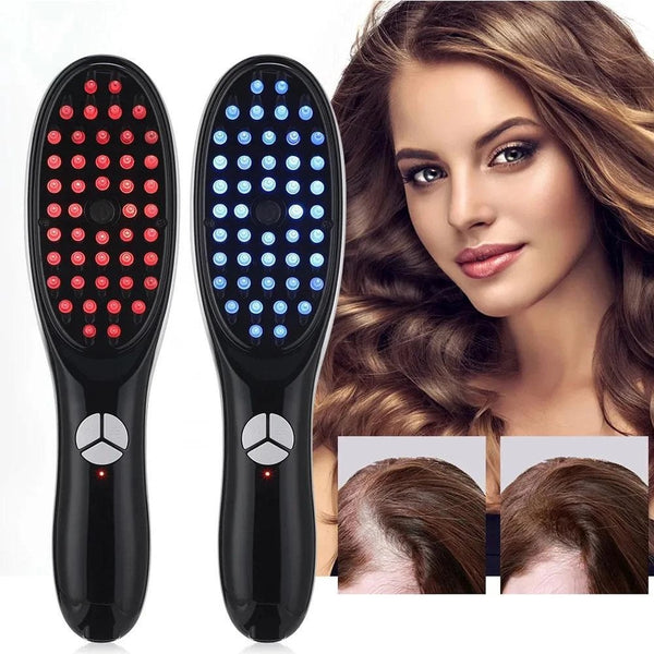 Electric 3D Scalp Massage Comb with Steam Spray & Red Blue Light Therapy - Haircare Accessory Designed For Scalp Massage
