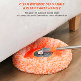 360° Rotating Microfiber Orange Mop | Extendable Handle Telescopic Floor Cleaning Mop | Sunflower Round Mop For Home, Office And Car Screen | Orange mop