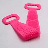 Single Side Silicone Bath Towel Scrubber – Soft Body Cleaning Brush - 27 inch (Random Color)