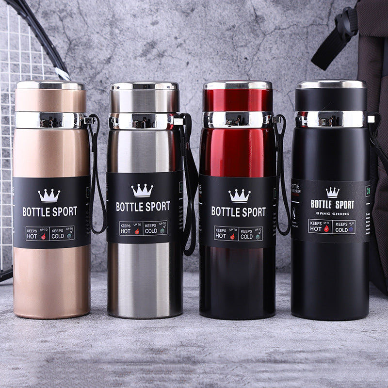 Slim Stainless Steel Water Bottle Premium Quality Long Lasting Insulation Leakproof Design For Hot And Cold Drinks | Random Color - 1000 ML