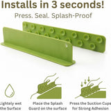 16-Inch Sink Splash Guard – Green Double-Suction Water Barrier