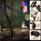 Metal OverHead Mount Articulating Arm Cell Phone Holder