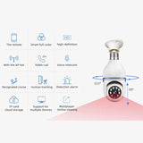 Speed-x SP-E27 Bulb Camera 1080P Wifi 360 Degree Panoramic Night Vision