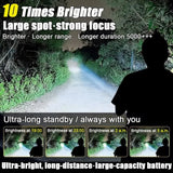 Solar Searchlight flashlight rechargeable heavyduty original flashlight waterproof Search light long range Handheld Flashlight Spotlight Portable Lantern cob light led flashlight heavy duty torch light powerful japan original emergency light torchlig