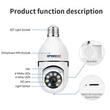 Speed-x SP-E27 Bulb Camera 1080P Wifi 360 Degree Panoramic Night Vision