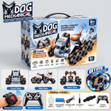 DOG Mechanical RC Stunt Car – 8 Tire Deformation, 360° Rotation, 2.4GHz Wireless Remote Control, Drift & Stunt Flip, LED Lights, Tail Spray Function
