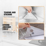 Silver Foil Kitchen Waterproof & Oil Proof Sticker | Aluminum Foil Self-Adhesive Sheet for Stove, Cabinets & Walls – Heat Resistant Wallpaper (60×200cm)