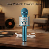 Kids Microphone for Singing, Wireless Bluetooth Karaoke Microphone for Adults, Portable Handheld Karaoke Machine, Toys for Boys and Girls Gift for Birthday Party
