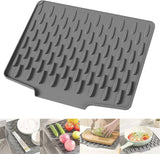 Sink Mat Black Durable Non Slip Design Protects Sink Surface Prevents Scratches And Keeps Kitchen Clean Size 26x32cm