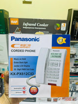 Panasonic KX PX612CID Corded Phone Music On Hold Green Backlight Jumbo LCD Display 32 Digit PABX Exit Code Speakerphone 250 Entries
