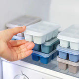 Silicone Ice Cube Tray with Lid – Reusable Food Grade Freezer Mold for Ice Cubes, Baby Food & Chocolate | Random Color