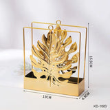 Gold Leaf Design Napkin Holder KD-1083