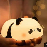Mini Cute Panda Plastic Night Light – Adorable LED Silicone Lamp for Kids, Baby Nursery & Bedroom Decor | Dimmable Soft Glow Gift