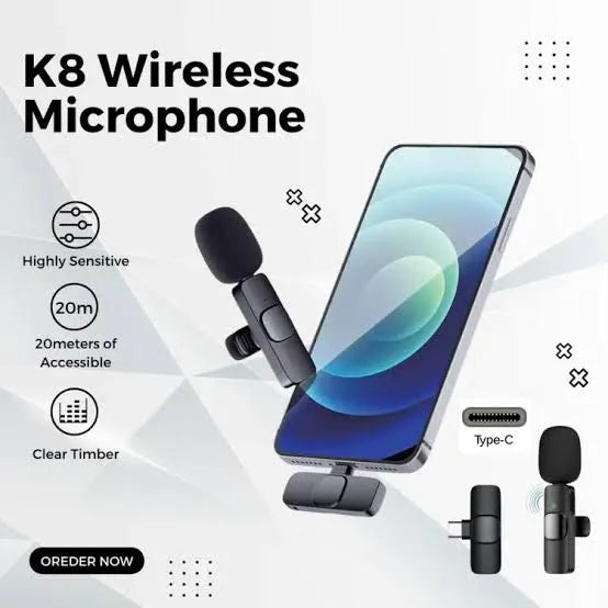 K8 Wireless Microphone for Smartphones
