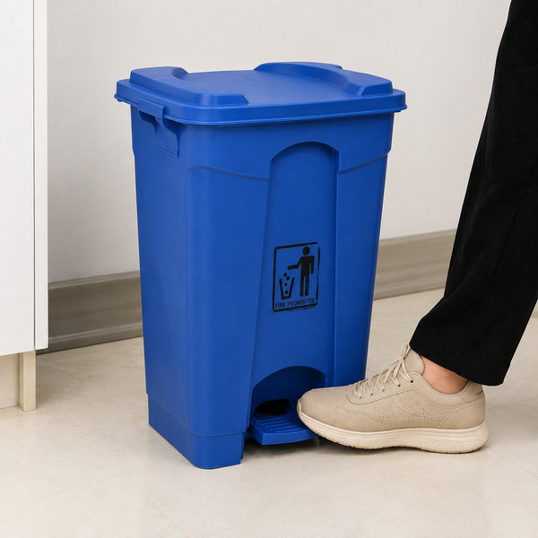 Royal 15L Plastic Pedal Bin (25 cm × 39cm) – Heavy-Duty Foot-Operated Dustbin for Commercial & Office Use (Random colours)