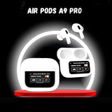 A9 Pro Wireless Earbuds with LED Display Case - White