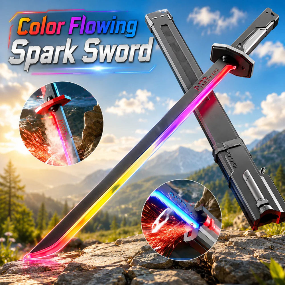 Color Flowing Spark Sword - Rechargeable LED Toy Sword