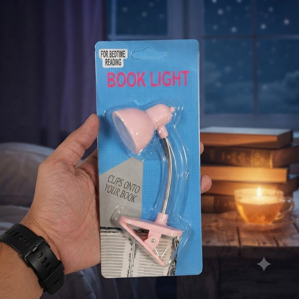 Portable Bedtime Reading Book Light – Clip-On LED Rechargeable Reading Lamp for Books & E-Readers