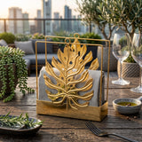 Gold Leaf Design Napkin Holder KD-1083