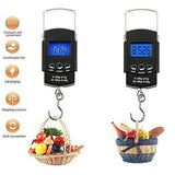 50kg Portable Digital Hanging Scale with Hook – Electronic Luggage, Fishing, Kitchen & Travel Weight Machine
