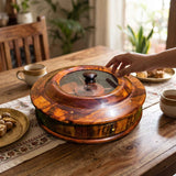 Beautiful Wooden Dry Fruit Pot With A Glass Top Lid