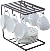 Metal Mug Stand Holder Tree Rack – Modern Space-Saving Mug Organizer with Smooth Hooks for Kitchen & Coffee Corner Decor