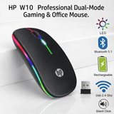 Original HP W10 RGB Rechargeable Dual-Mode Wireless Mouse