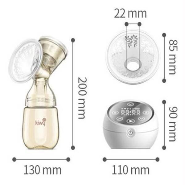 Kiwy Smart Rechargeable Breast Pump – BPA-Free Comfort Shield, Multi-Mode Suction & Massage System