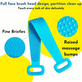 Silicone Back Scrubber Bath Belts - Bath Accessory Designed For Body Exfoliation And Daily Hygiene Routine (Random Color)