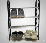 4 Layer Multipurpose Metal Shelf Rack 🗄️ | Space Saving Storage Organizer for Kitchen, Living & Study Room ✨