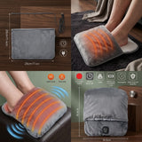 Electric Foot Heating Pad USB Charging Soft Plush Washable Foot Warmer Heater