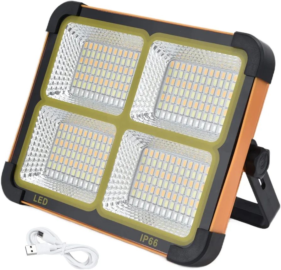 Portable 300W Solar Powered LED Work Light IP66 Waterproof